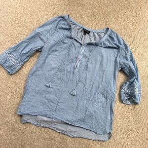 Lane Bryant Chambray Lightweight Tunic Top